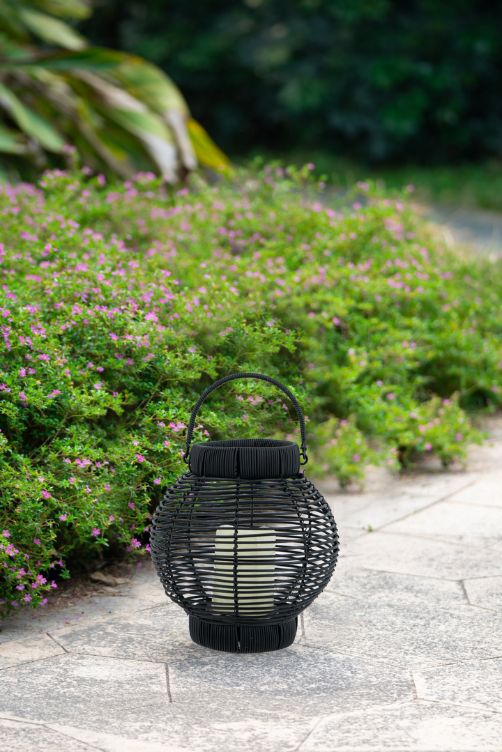 Buy farmhouse furniture Mediterranean Farmhouse Lighting Rattan Lantern with White LED Candle - Modern Cottage Farmhouse Furniture