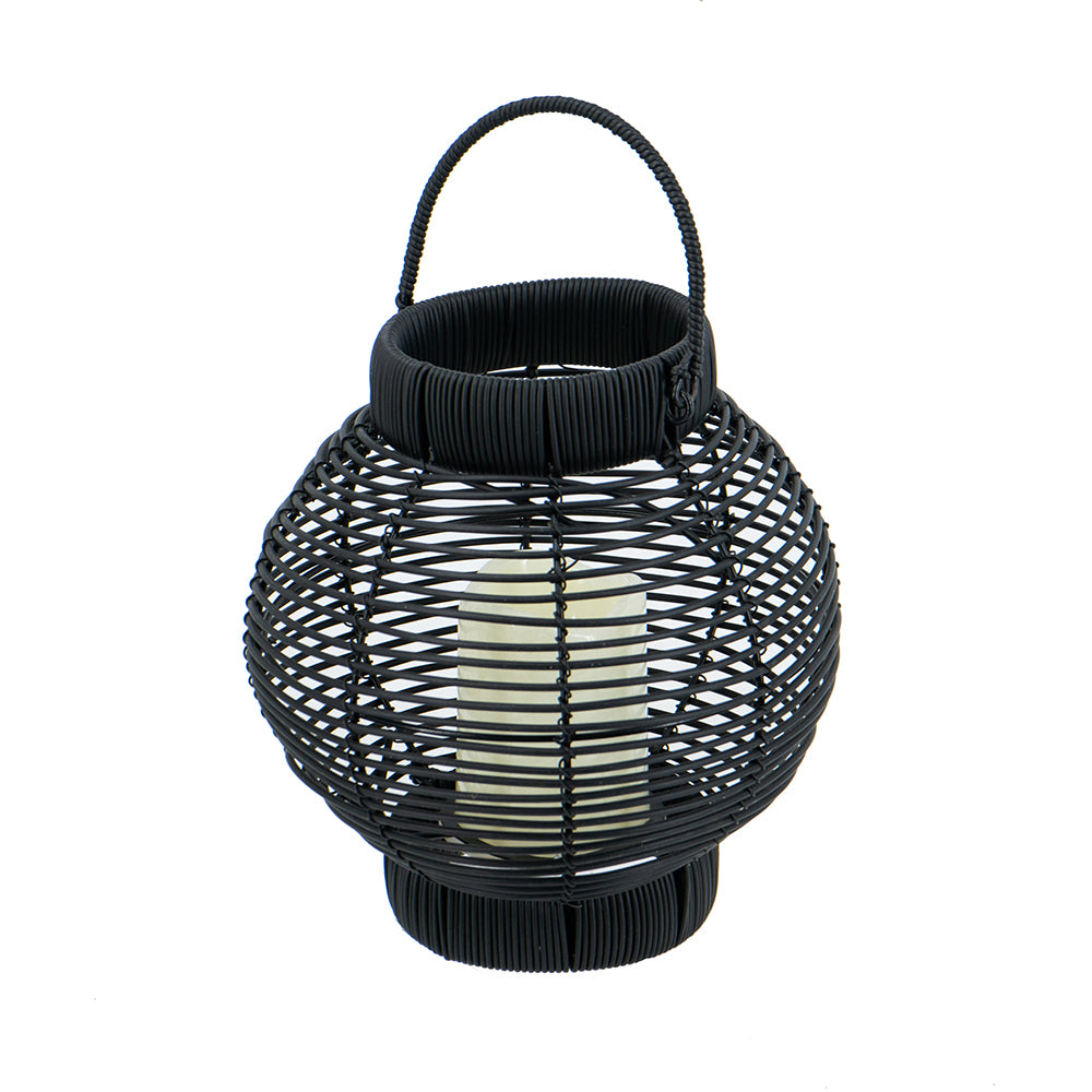 Buy farmhouse furniture Mediterranean Farmhouse Lighting Rattan Lantern with White LED Candle - Modern Cottage Farmhouse Furniture