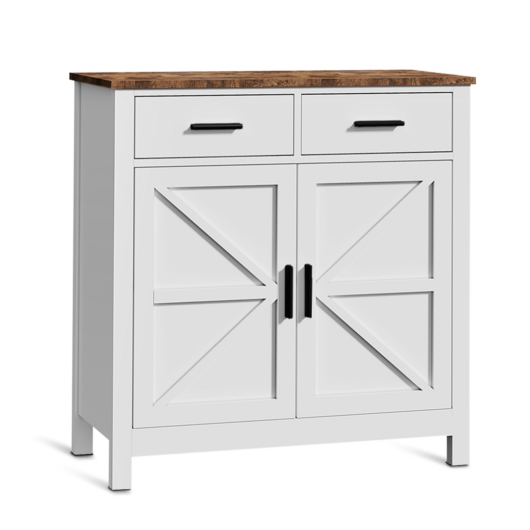 Modern Farmhouse Foyer with 2 Drawers and 2 Doors for Versatile Home Organization - Mediterranean Italian Contemporary Home Decor Furniture