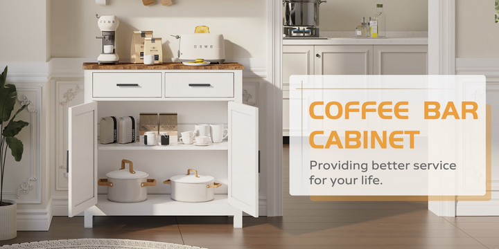 Modern Farmhouse Foyer with 2 Drawers and 2 Doors for Versatile Home Organization - Mediterranean Italian Contemporary Home Decor Furniture