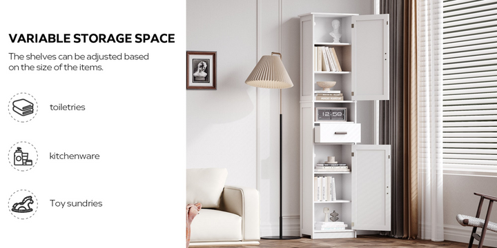 Buy farmhouse furniture Farmhouse Bathroom Storage Cabinet | Barn Doors, Narrow, 69" Tall - Modern Cottage Farmhouse Furniture