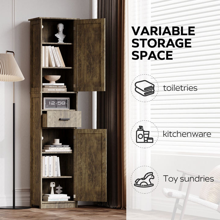 Buy farmhouse furniture Farmhouse Bathroom Storage Cabinet | Barn Doors, Narrow, 69" Tall - Modern Cottage Farmhouse Furniture