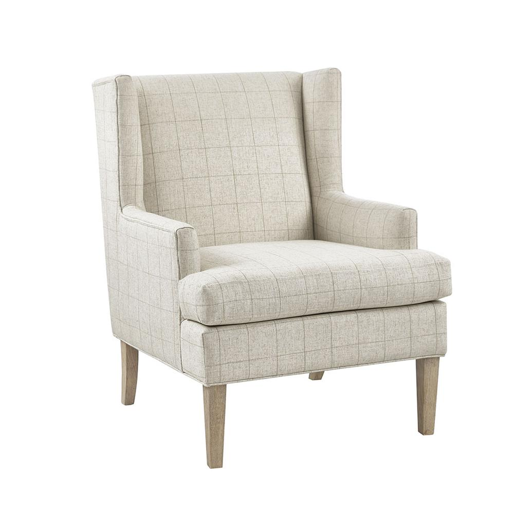 Boho Aesthetic Mid-Century Luxury Modern Beige Accent Chair | Biophilic Design Airbnb Decor Furniture 