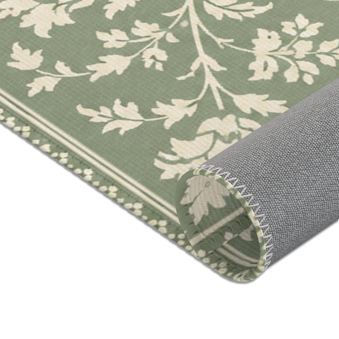 Buy farmhouse furniture Decorative Cream &amp; Sage Area Rug By. Artisan Blooms - Modern Cottage Farmhouse Furniture