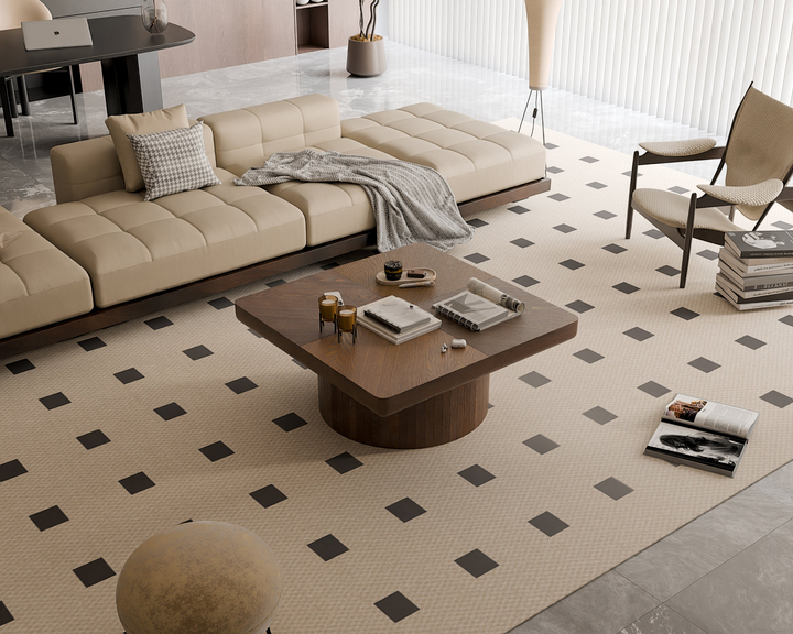 Buy farmhouse furniture Modern Farmhouse Square Coffee Table | Wood Veneer Parquet Top, 34.6" - Modern Cottage Farmhouse Furniture