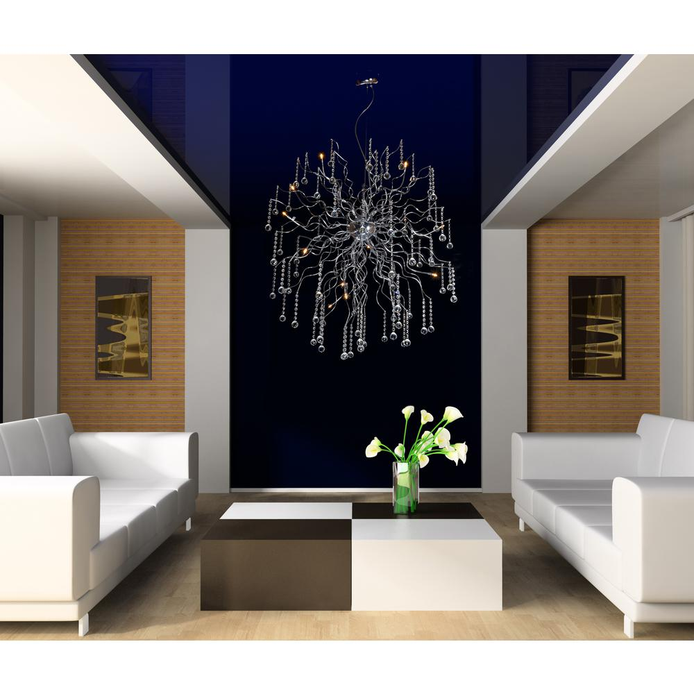 Boho Aesthetic Crystal Aura Chandelier | Biophilic Design Airbnb Decor Furniture 