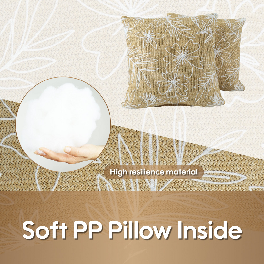 Buy farmhouse furniture Outdoor/Indoor Decorative Throw Pillows, Waterproof Simulated Straw Weave 18x18 - Modern Cottage Farmhouse Furniture