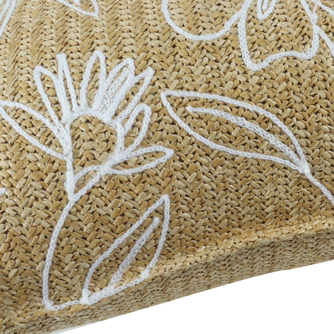 Buy farmhouse furniture Outdoor/Indoor Decorative Throw Pillows, Waterproof Simulated Straw Weave 18x18 - Modern Cottage Farmhouse Furniture
