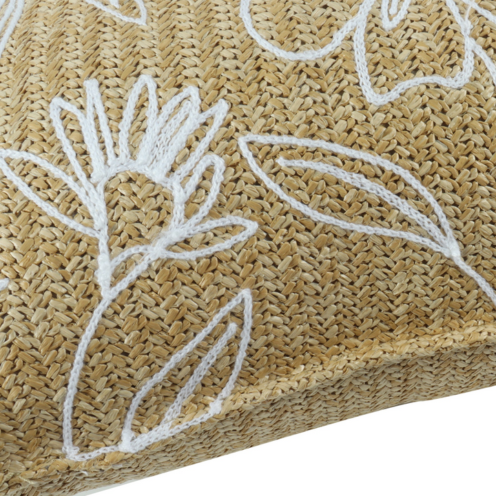 Buy farmhouse furniture Outdoor/Indoor Decorative Throw Pillows, Waterproof Simulated Straw Weave 18x18 - Modern Cottage Farmhouse Furniture