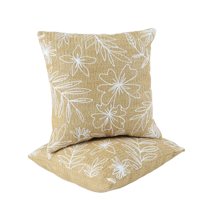 Buy farmhouse furniture Outdoor/Indoor Decorative Throw Pillows, Waterproof Simulated Straw Weave 18x18 - Modern Cottage Farmhouse Furniture