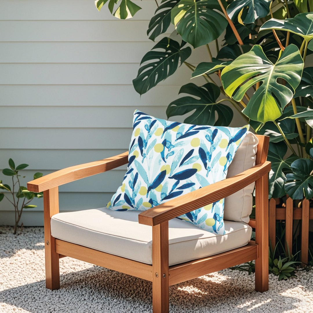 Buy farmhouse furniture Outdoor/Indoor Decorative Throw Pillows, Waterproof Simulated Straw Weave 18x18 - Modern Cottage Farmhouse Furniture
