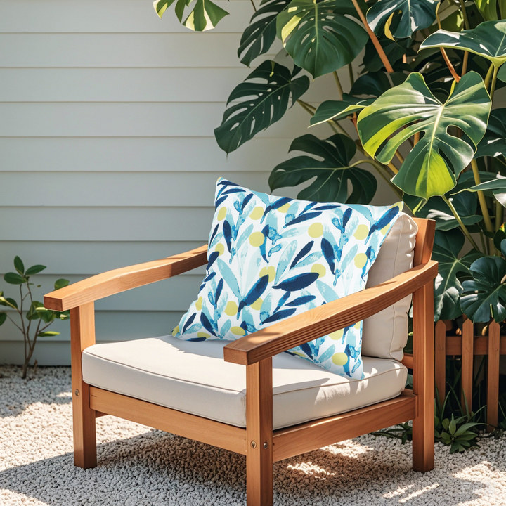 Buy farmhouse furniture Outdoor/Indoor Decorative Throw Pillows, Waterproof Simulated Straw Weave 18x18 - Modern Cottage Farmhouse Furniture