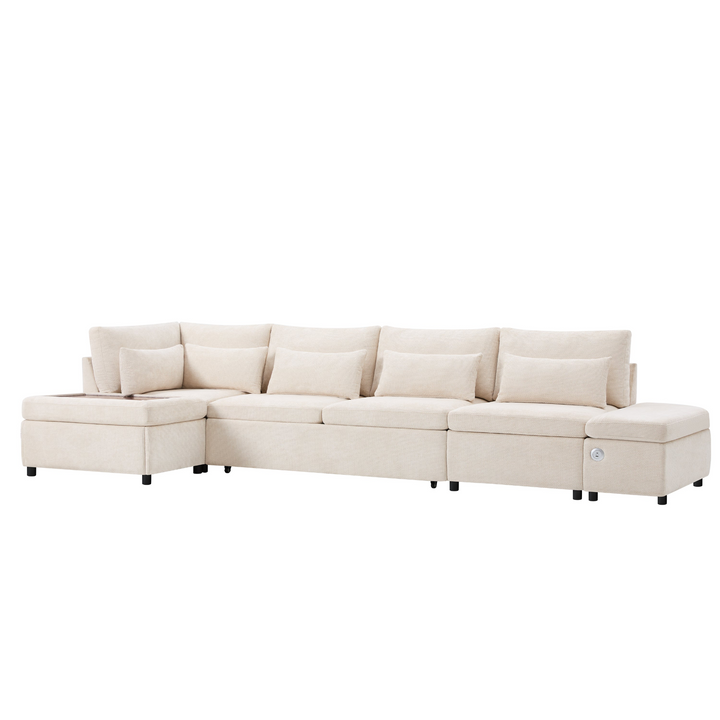 Buy farmhouse furniture Sectional Sleeper Mediterranean Style Farmhouse Sectional Sofa Couch Bed, Pull-Out L-Shape Couch - Modern Cottage Farmhouse Furniture