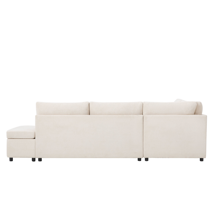 Buy farmhouse furniture Sectional Sleeper Mediterranean Style Farmhouse Sectional Sofa Couch Bed, Pull-Out L-Shape Couch - Modern Cottage Farmhouse Furniture