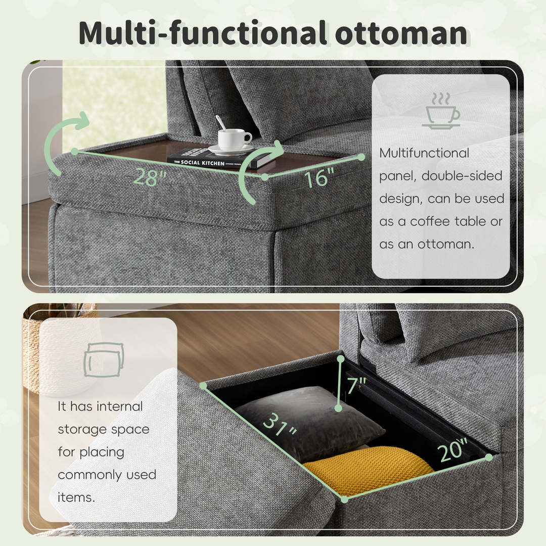 Buy farmhouse furniture Sectional Sleeper Mediterranean Style Farmhouse Sectional Sofa Couch Bed, Pull-Out L-Shape Couch - Modern Cottage Farmhouse Furniture