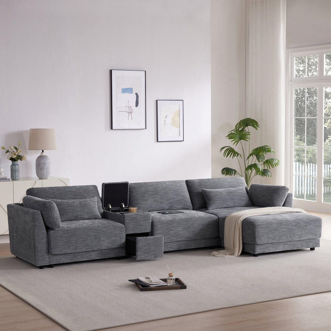 Riviera Moderno L- Shape Contemporary Modern Mediterranean Estate Sofa Sectional - Mediterranean Italian Contemporary Home Decor Furniture