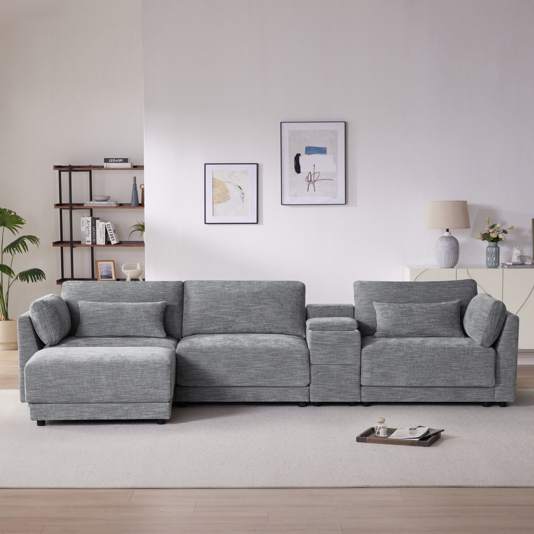 Riviera Moderno L- Shape Contemporary Modern Mediterranean Estate Sofa Sectional - Mediterranean Italian Contemporary Home Decor Furniture