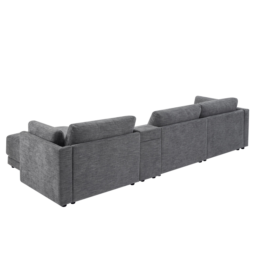 Riviera Moderno L- Shape Contemporary Modern Mediterranean Estate Sofa Sectional - Mediterranean Italian Contemporary Home Decor Furniture
