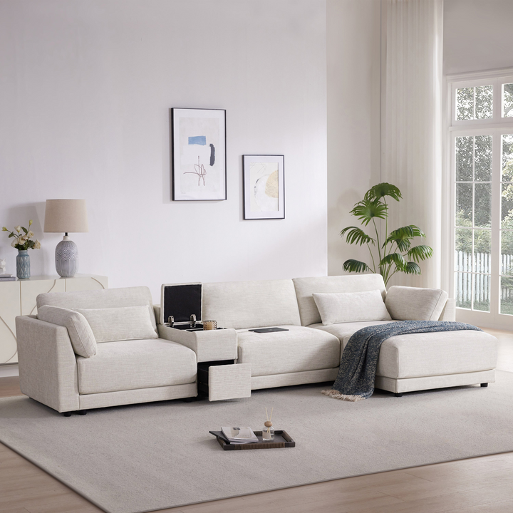 Riviera Moderno L- Shape Contemporary Modern Mediterranean Estate Sofa Sectional - Mediterranean Italian Contemporary Home Decor Furniture