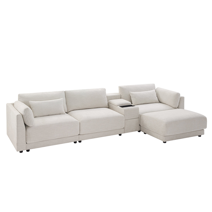 Riviera Moderno L- Shape Contemporary Modern Mediterranean Estate Sofa Sectional - Mediterranean Italian Contemporary Home Decor Furniture