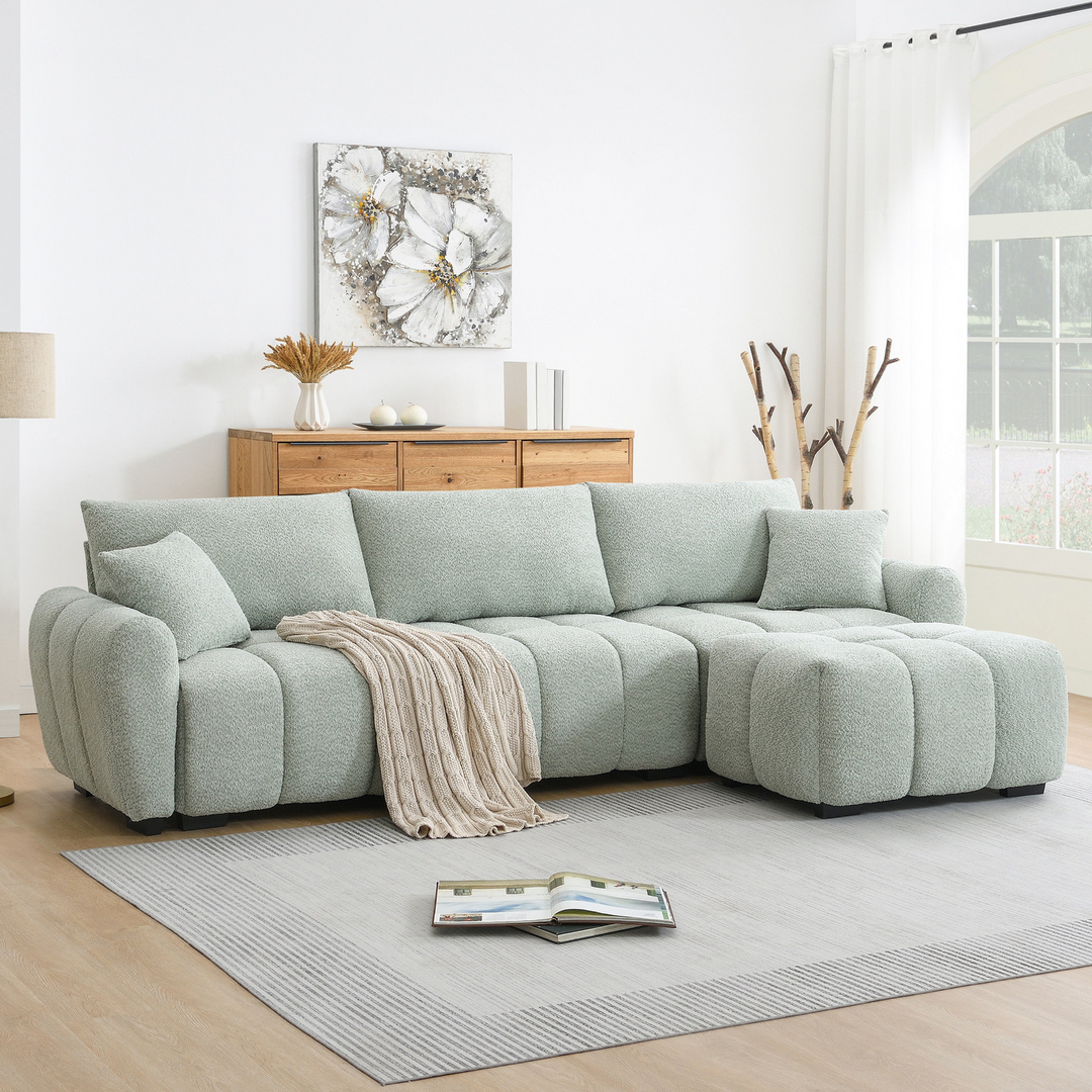 Marbella Grande Mediterranean Modular Contemporary Lounge L-shape Sofa Sectional - Mediterranean Tuscan Contemporary Home Decor Furniture