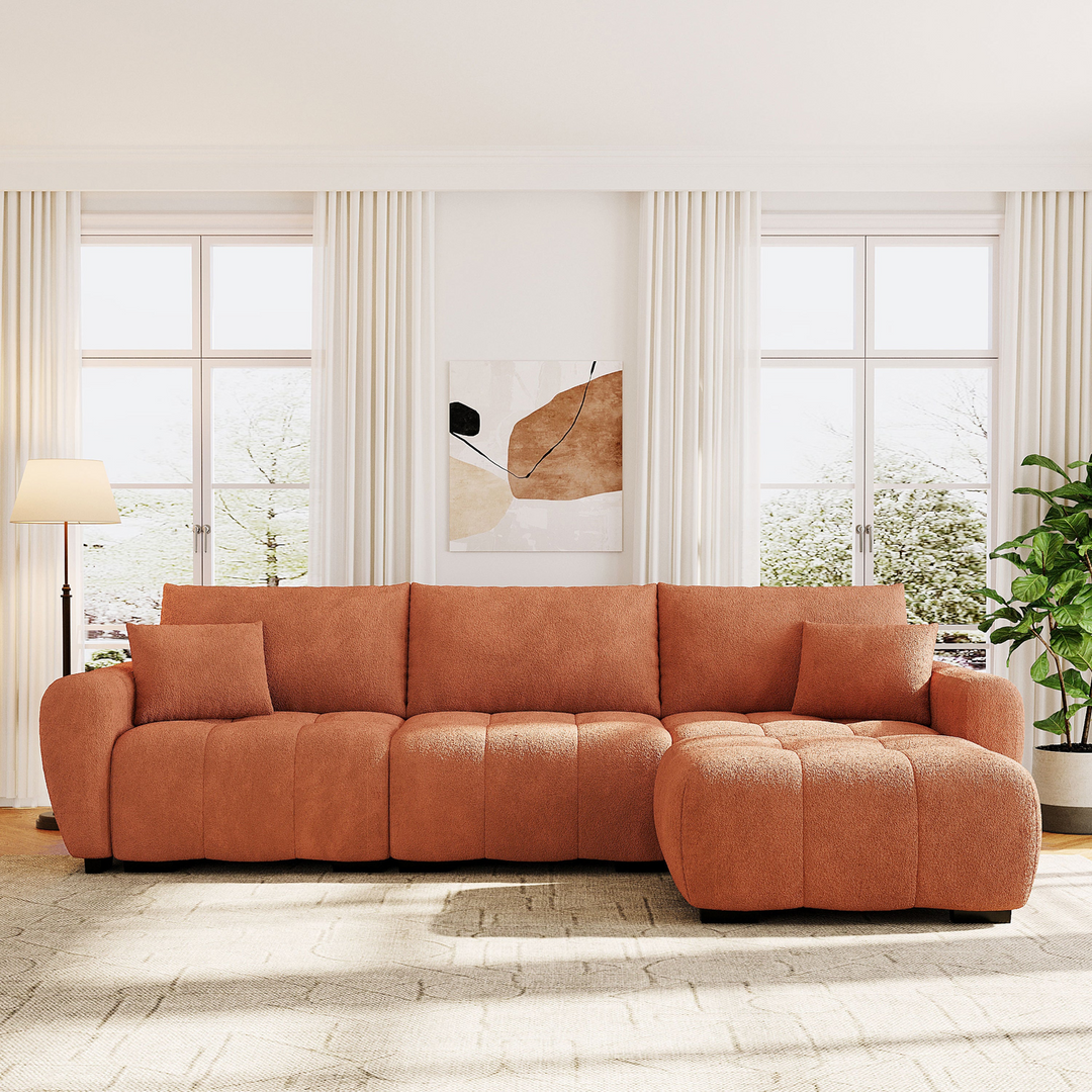 Marbella Grande Mediterranean Modular Contemporary Lounge L-shape Sofa Sectional - Mediterranean Tuscan Contemporary Home Decor Furniture