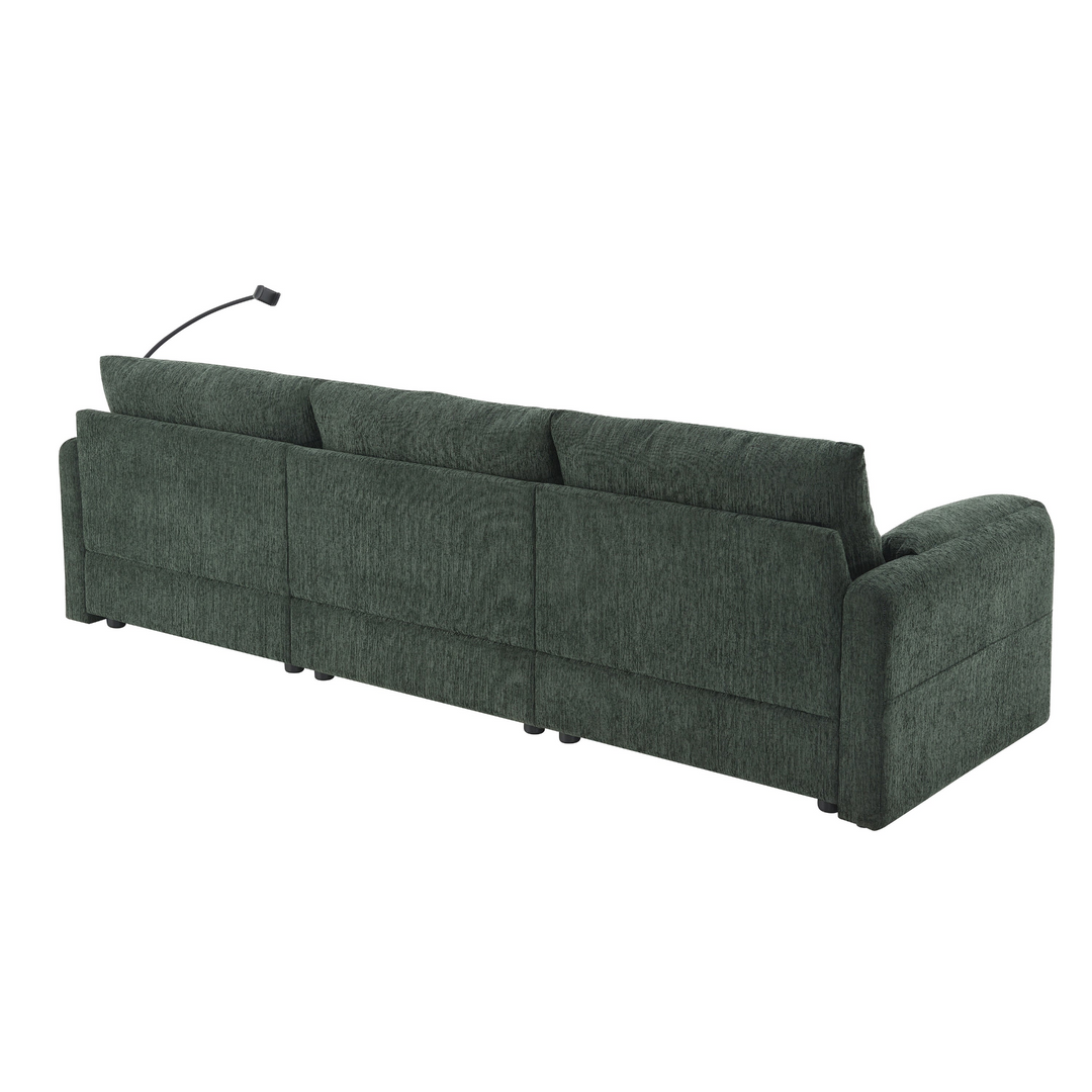 Buy farmhouse furniture L-Shaped Sectional Sofa with Storage Ottoman, Adj. Phone Holder, USB Charger, Pockets - Modern Cottage Farmhouse Furniture
