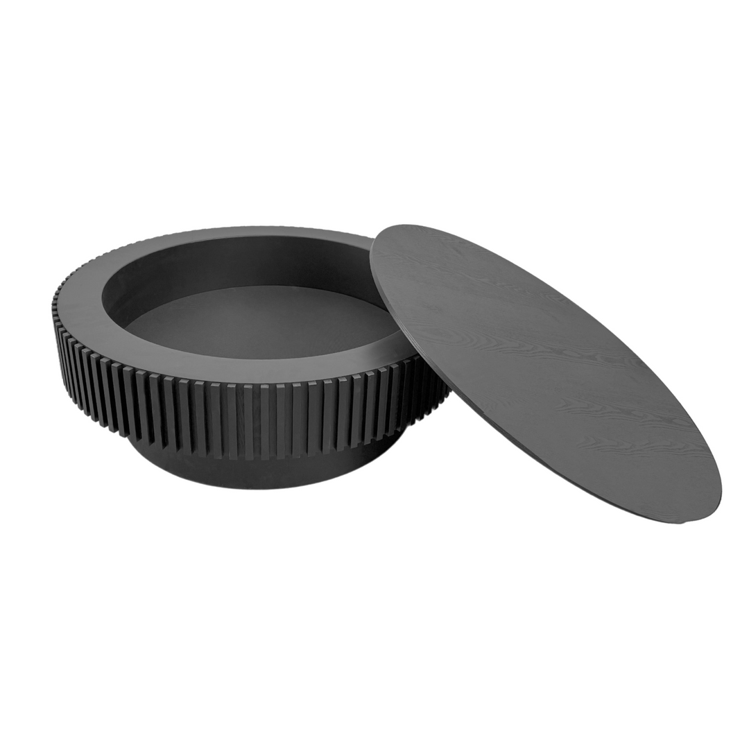 Round Mediterranean Farmhouse Coffee Table with Storage Solid Wood Veneered Modern Coffee Table - Mediterranean Tuscan Contemporary Home Decor Furniture