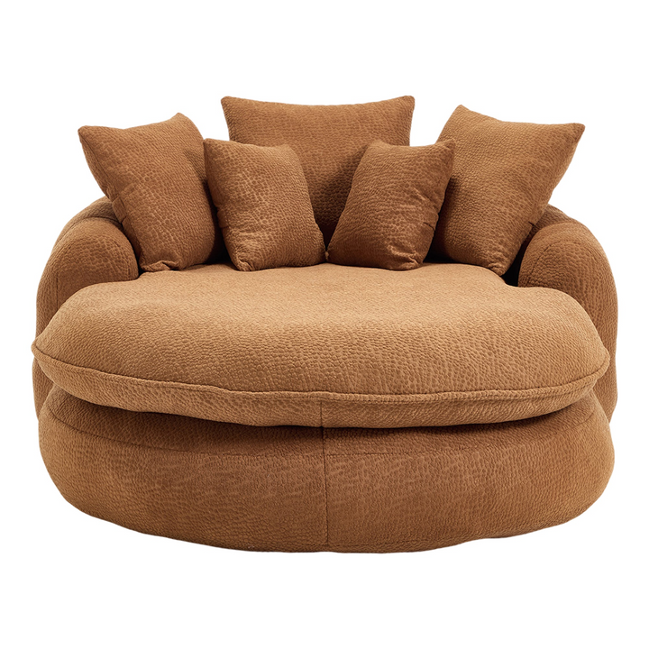 Buy farmhouse furniture Oversized Modern Cottage Farmhouse Oval Upholstered Bean Bag Sofa - Modern Cottage Farmhouse Furniture