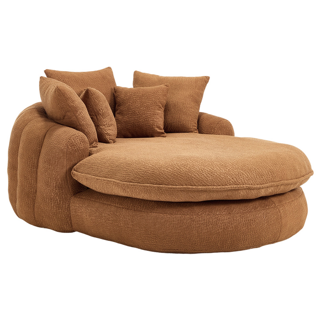 Buy farmhouse furniture Oversized Modern Cottage Farmhouse Oval Upholstered Bean Bag Sofa - Modern Cottage Farmhouse Furniture