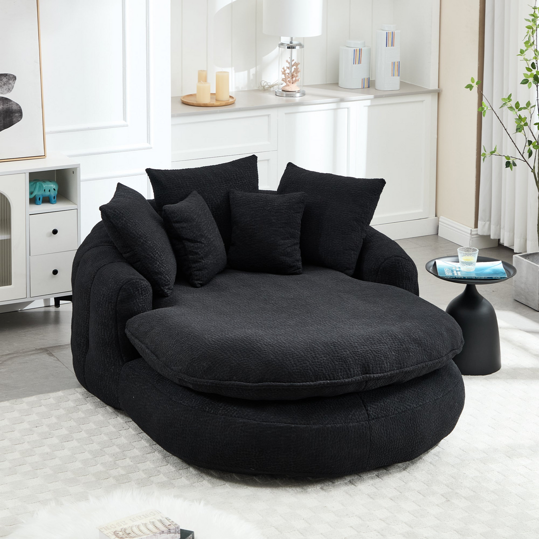 Buy farmhouse furniture Oversized Modern Cottage Farmhouse Oval Upholstered Bean Bag Sofa - Modern Cottage Farmhouse Furniture