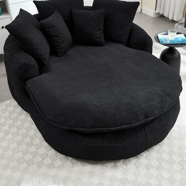Buy farmhouse furniture Oversized Modern Cottage Farmhouse Oval Upholstered Bean Bag Sofa - Modern Cottage Farmhouse Furniture