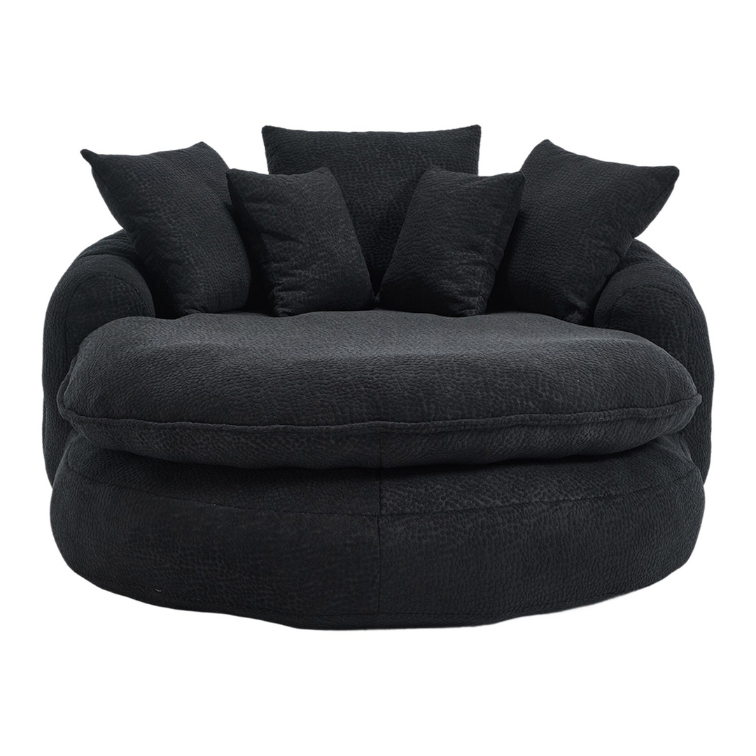 Buy farmhouse furniture Oversized Modern Cottage Farmhouse Oval Upholstered Bean Bag Sofa - Modern Cottage Farmhouse Furniture