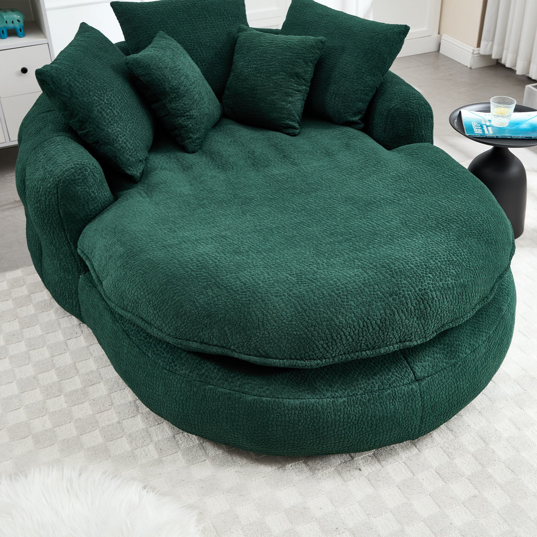 Buy farmhouse furniture Oversized Modern Cottage Farmhouse Oval Upholstered Bean Bag Sofa - Modern Cottage Farmhouse Furniture