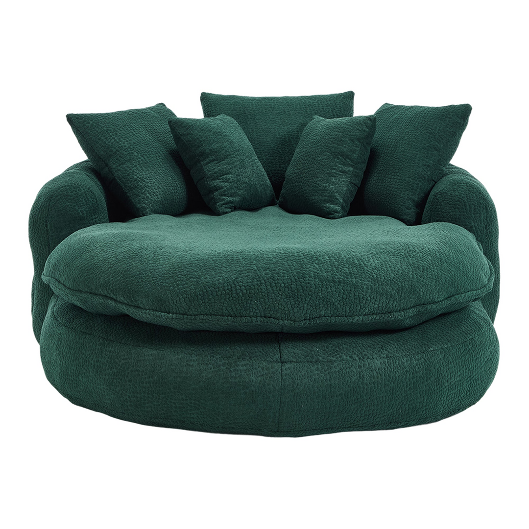Buy farmhouse furniture Oversized Modern Cottage Farmhouse Oval Upholstered Bean Bag Sofa - Modern Cottage Farmhouse Furniture