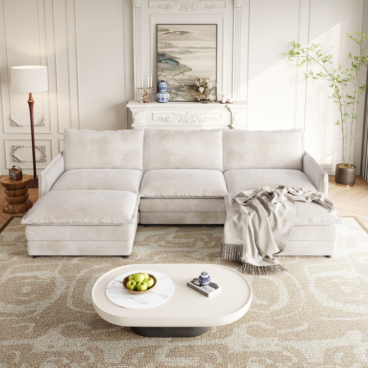 La Brisa Mediterranean Upholstery Cloud Modular Sectional - Mediterranean Tuscan Contemporary Home Decor Furniture