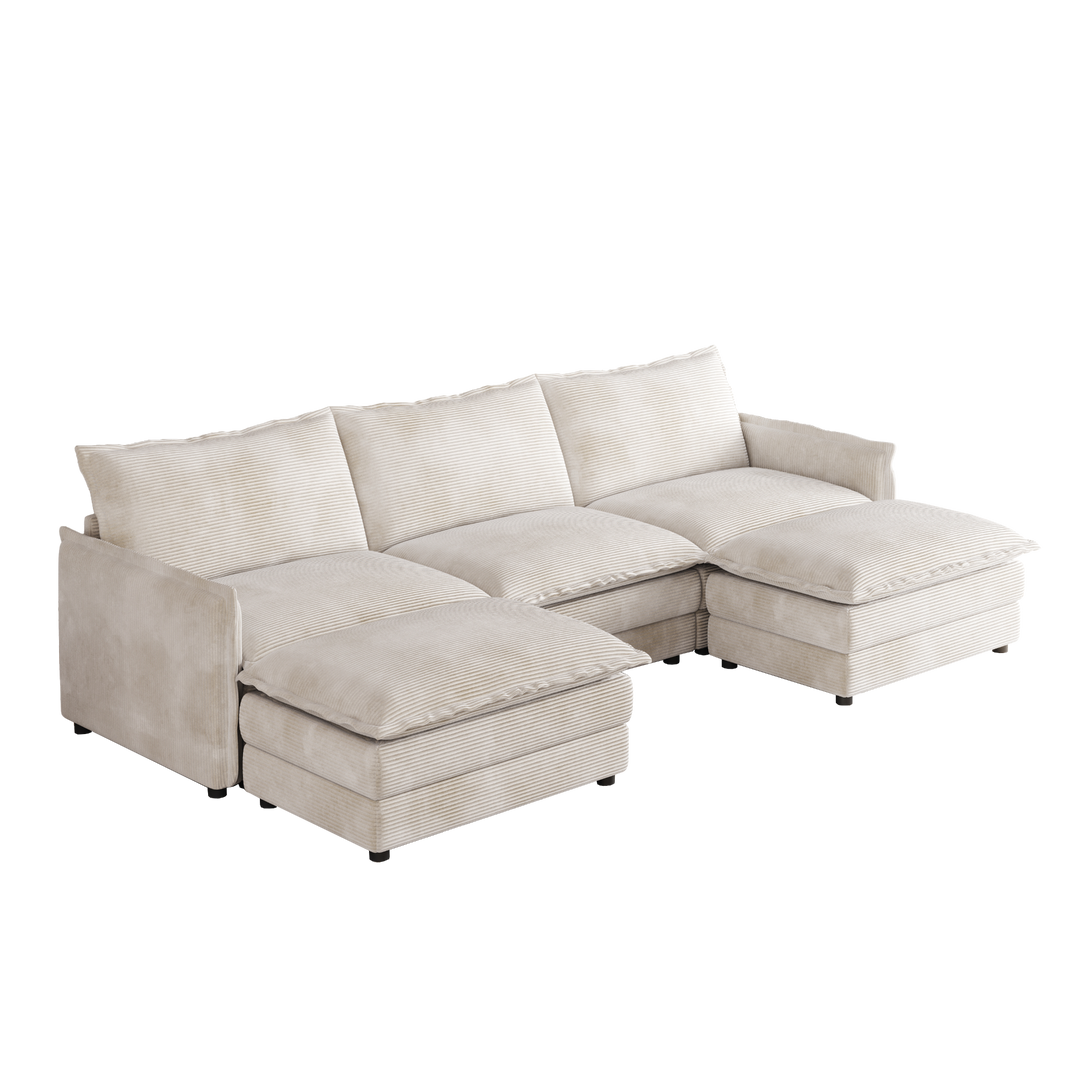La Brisa Mediterranean Upholstery Cloud Modular Sectional - Mediterranean Tuscan Contemporary Home Decor Furniture