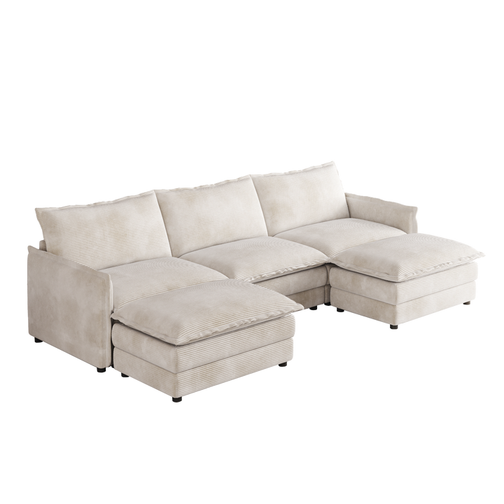 La Brisa Mediterranean Upholstery Cloud Modular Sectional - Mediterranean Tuscan Contemporary Home Decor Furniture