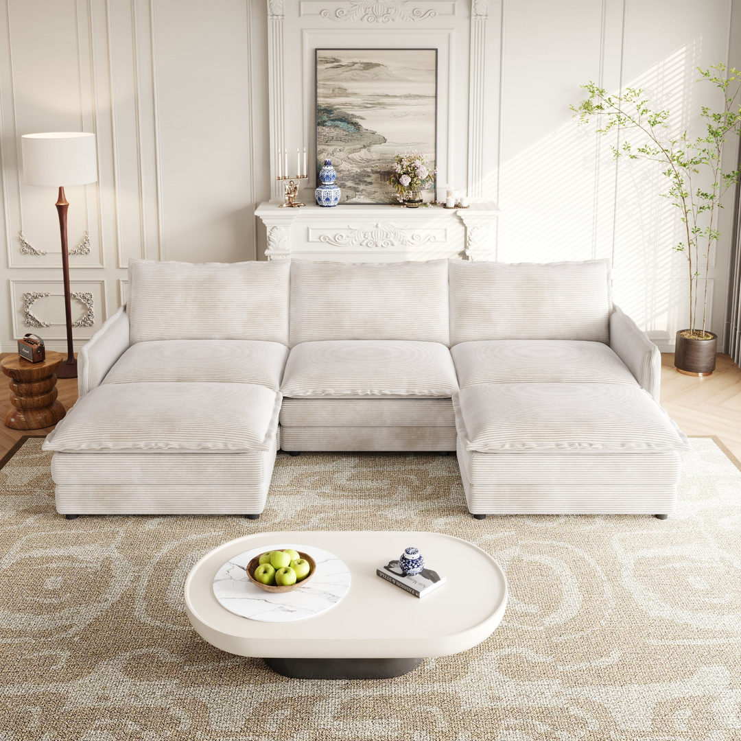 La Brisa Mediterranean Upholstery Cloud Modular Sectional - Mediterranean Tuscan Contemporary Home Decor Furniture