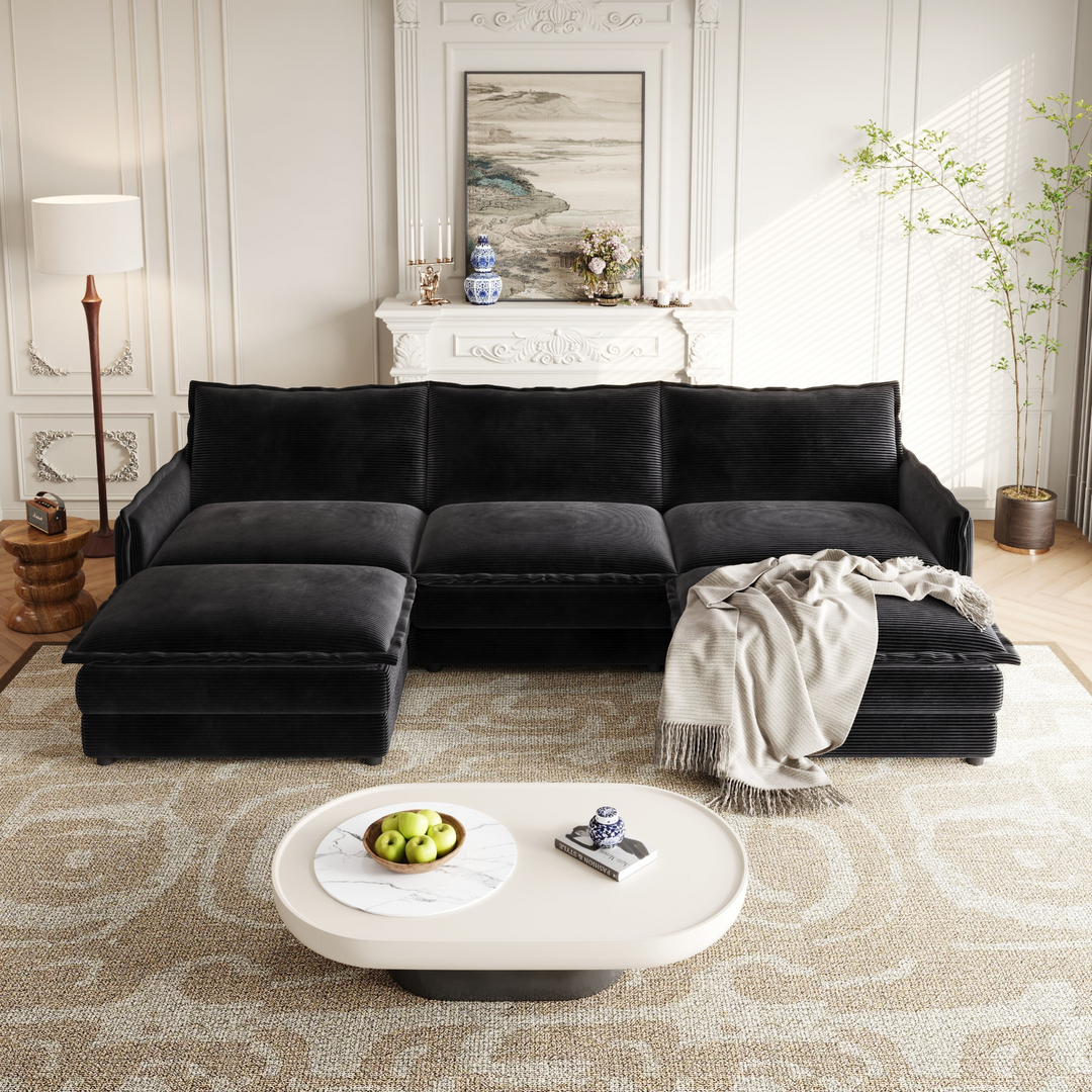 La Brisa Mediterranean Upholstery Cloud Modular Sectional - Mediterranean Tuscan Contemporary Home Decor Furniture