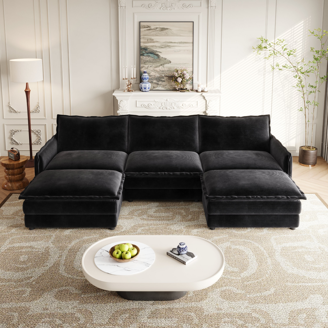 La Brisa Mediterranean Upholstery Cloud Modular Sectional - Mediterranean Tuscan Contemporary Home Decor Furniture