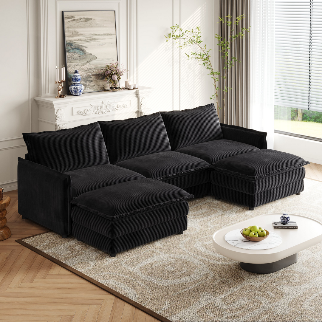 La Brisa Mediterranean Upholstery Cloud Modular Sectional - Mediterranean Tuscan Contemporary Home Decor Furniture