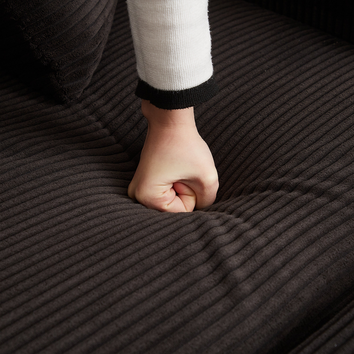 Buy farmhouse furniture Harper U-Shaped Modular Sofa Sectional | Beige Corduroy Farmhouse Couch with Ottoman - Modern Cottage Farmhouse Furniture