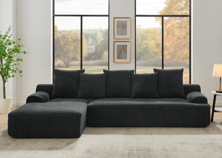 Buy farmhouse furniture Olive Green Mediterranean Tuscan Upholstered L-Shape Modular Compressed Sofa - Modern Cottage Farmhouse Furniture