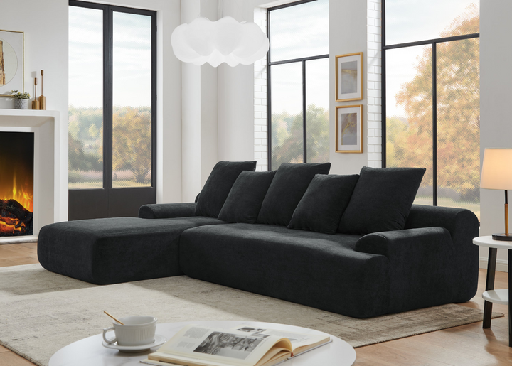 Buy farmhouse furniture Olive Green Mediterranean Tuscan Upholstered L-Shape Modular Compressed Sofa - Modern Cottage Farmhouse Furniture