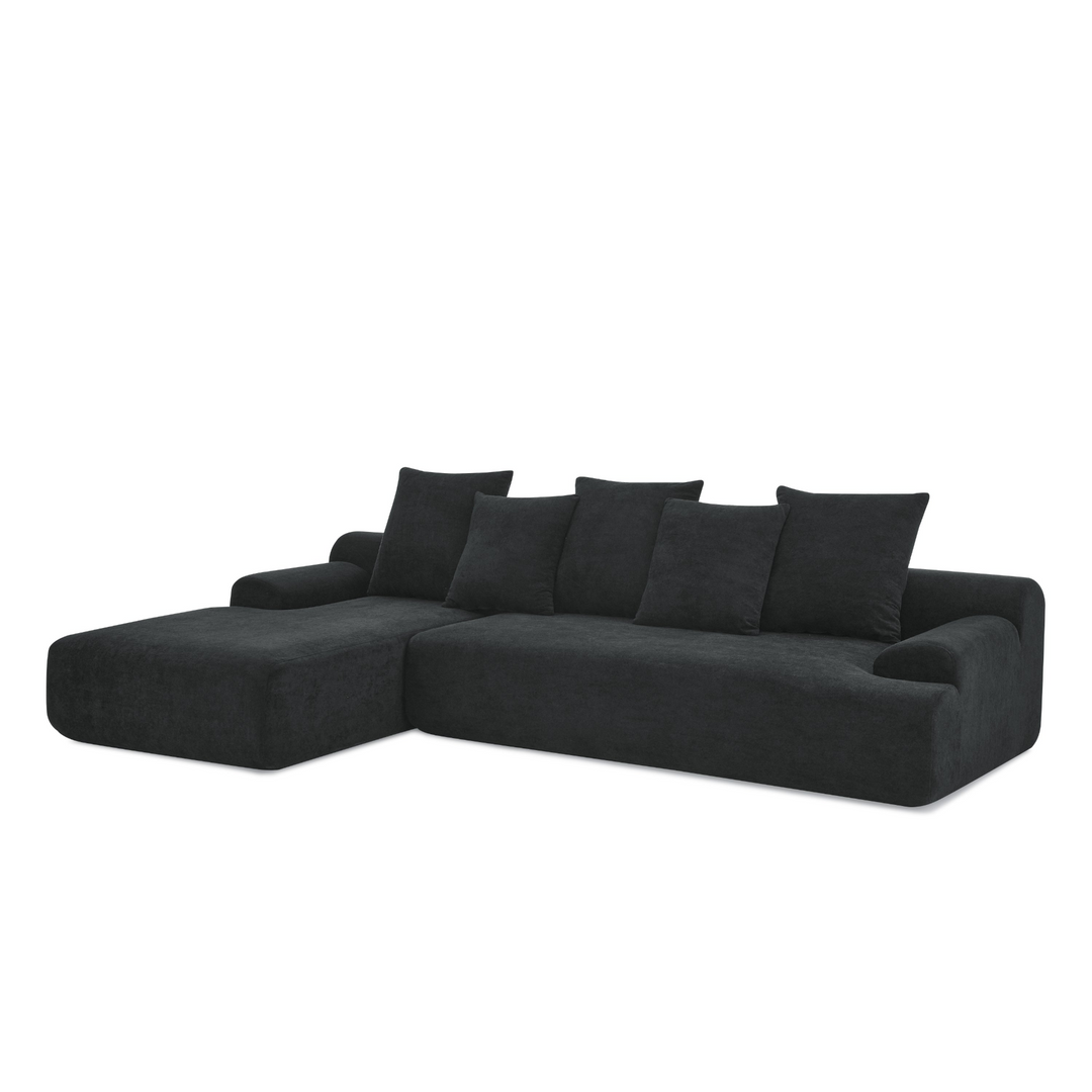 Buy farmhouse furniture Olive Green Mediterranean Tuscan Upholstered L-Shape Modular Compressed Sofa - Modern Cottage Farmhouse Furniture