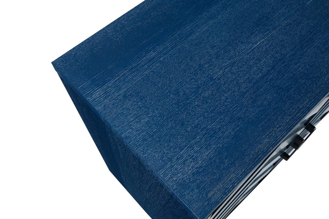 Buy farmhouse furniture Mediterranean Blue Lacquered Wooden Modern Farmhouse Buffet Cabinet Sideboard - Modern Cottage Farmhouse Furniture