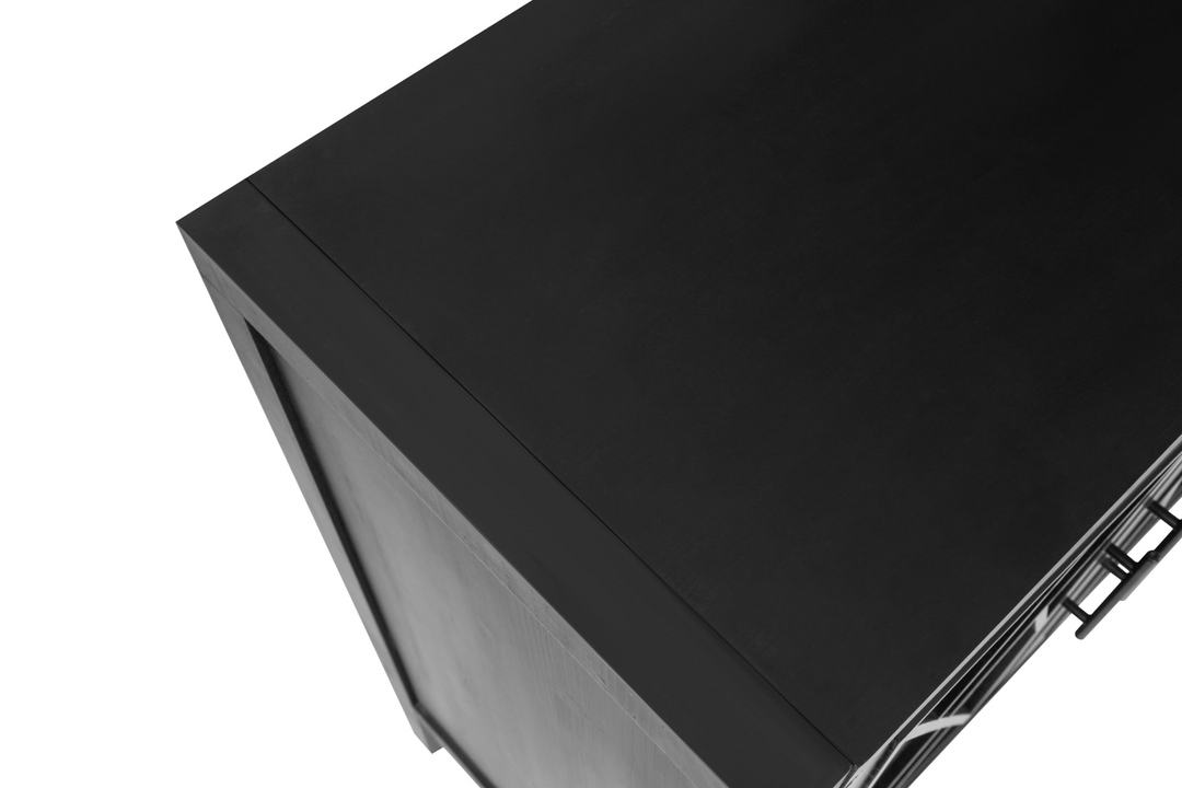 Buy farmhouse furniture Mediterranean Blue Lacquered Wooden Modern Farmhouse Buffet Cabinet Sideboard - Modern Cottage Farmhouse Furniture