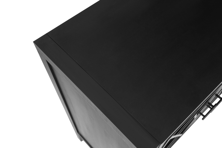 Buy farmhouse furniture Mediterranean Blue Lacquered Wooden Modern Farmhouse Buffet Cabinet Sideboard - Modern Cottage Farmhouse Furniture