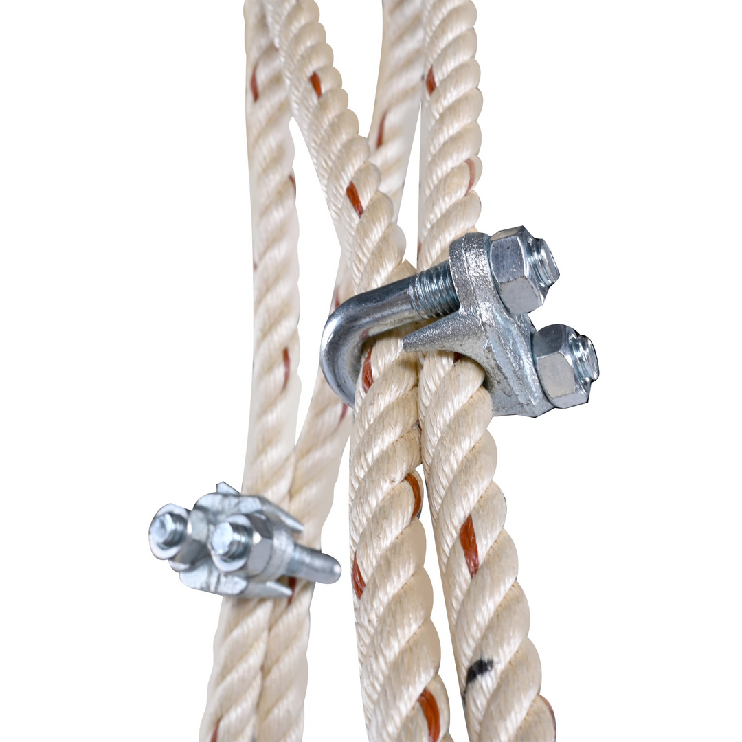 Twin Size Porch Swing Bed - Premium Acacia Wood Frame with Durable Hemp Ropes for Backyard Relaxation - Mediterranean Italian Contemporary Home Decor Furniture